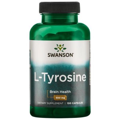 L-Tyrozyna 500mg 100 kaps Swanson  - 087614018553.jpg