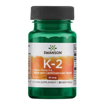 Witamina K2 MK7 naturalna 50mcg 30kaps Swanson  - 087614026718.jpg