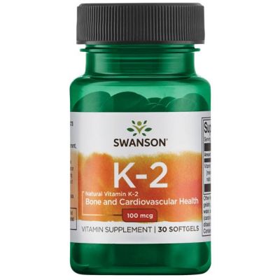 Witamina K2 MK7 naturalna 100mcg 30 kaps. Swanson  - 087614026725.jpg