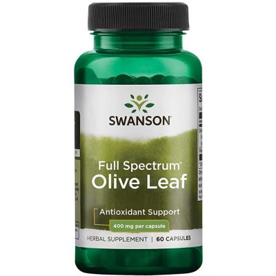 Full Spectrum Olive Leaf 400mg 60 kaps Swanson  - 087614112800.jpg