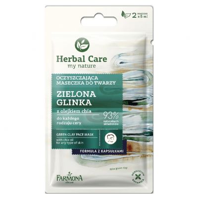 Herbal Care Maseczka do twarzy Zielona Glinka 2x5ml Farmona - 5900117004869.jpg