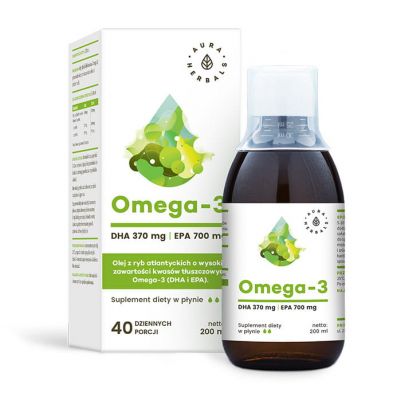 Omega-3 370 DHA / 700 EPA 200ml Aura Herbals  - 5902479611235.jpg
