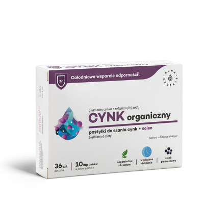 Cynk organiczny (10mg) + selen - pastylki do ssania 36 szt. - 5902479612782.jpg