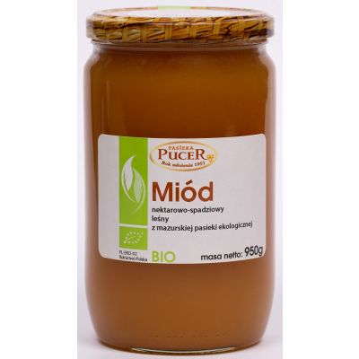 Miód Nektarowo - Spadziowy Leśny BIO 950g Pasieka Pucer - 5902596655761.jpg