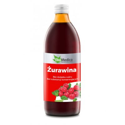 Żurawina sok 100% 500ml EkaMedica  - 5902596671051.jpg