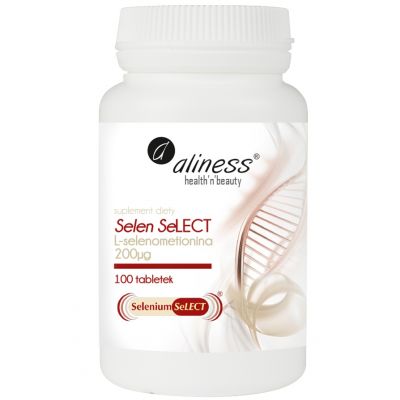 Selen L-selenometionina 200µg 100 tabletek Aliness - 5902596935702.jpg