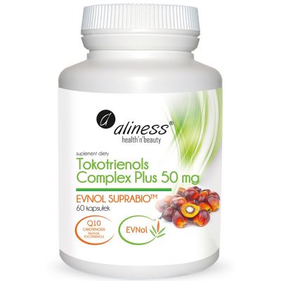 Tokotrienols Complex PLUS 50 mg EVNOL SUPRABIO x 60 kapsułek Aliness  - 5903242580048.jpg