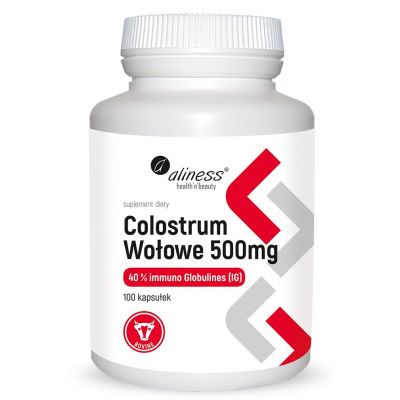 Colostrum Wołowe 40% IG 500mg x 100kaps. Aliness  - 5903242580697.jpg