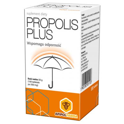 Propolis Plus 100 tabletek Apipol Farma - 5907529110614.jpg