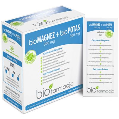 Bio Magnez 300mg + bio Potas 300mg 30 saszetek Biofarmacja - 5907710947005.jpg