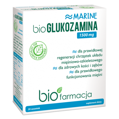 Bio Glukozamina Marine 1500mg 20 saszetek Biofarmacja - 5907710947203.jpg