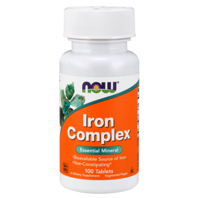 Iron Complex 100 tabletek Now Foods - 733739014405.jpg