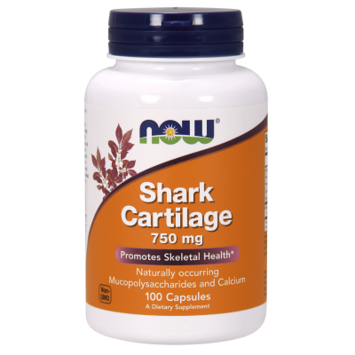 Shark Cartilage 750mg 100 kapsułek Now Foods  - 733739032706.jpg