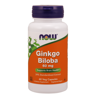 Ginkgo Biloba 60mg 60 kaps. Now Foods  - 733739046864.jpg